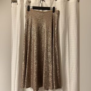 Gold sequined skirt